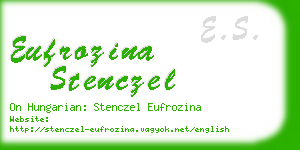 eufrozina stenczel business card
